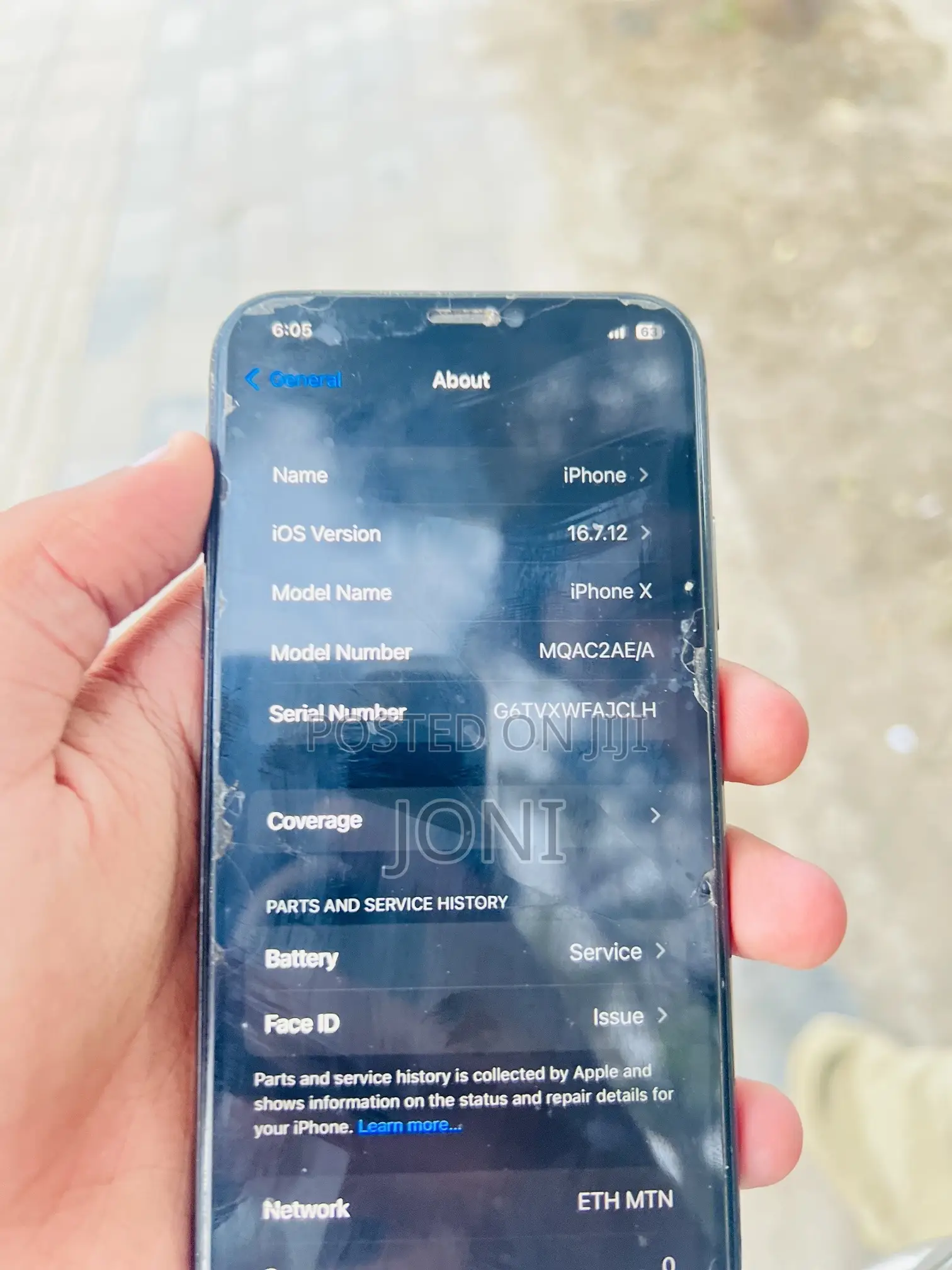 Apple iPhone X 64 GB Blue