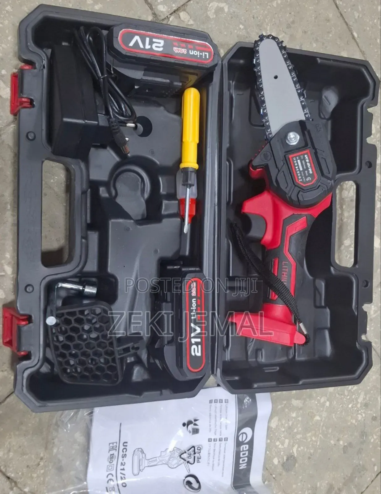 Edon Ucs-21/20 Portable Cordless Mini Chargebel Chainsaw.