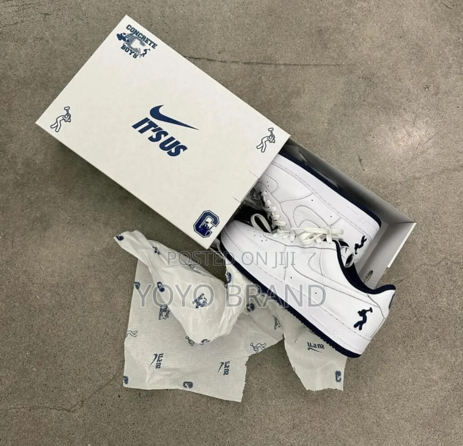 Nike Air Firce 1 Low Lil Yachty Concrete Boys Faahion Shoes