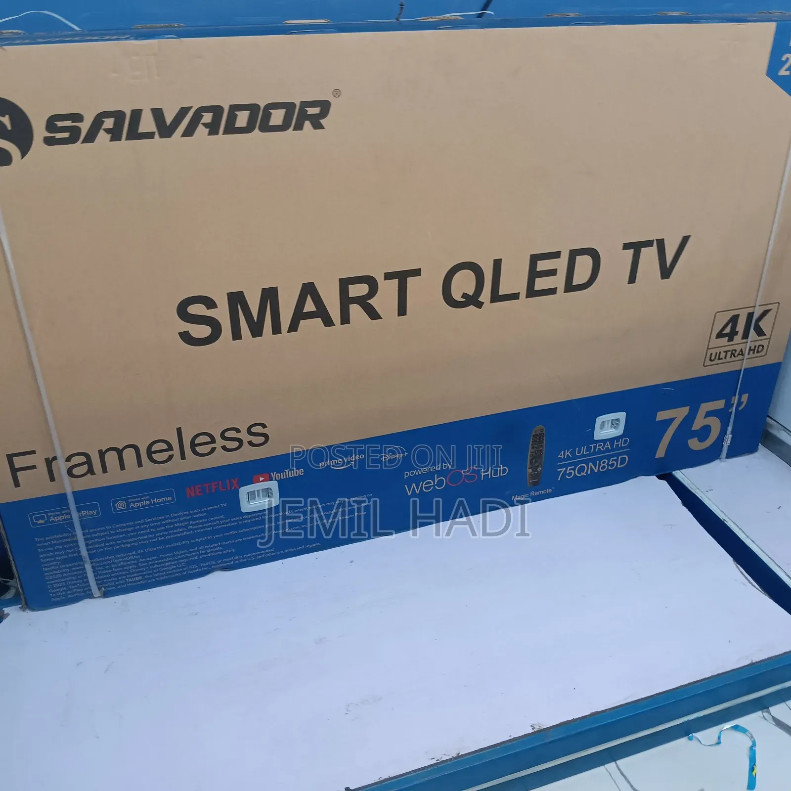 Salvadoor Smart Qled Tv 75 Inch Andraid Framless 2025 Model Brand