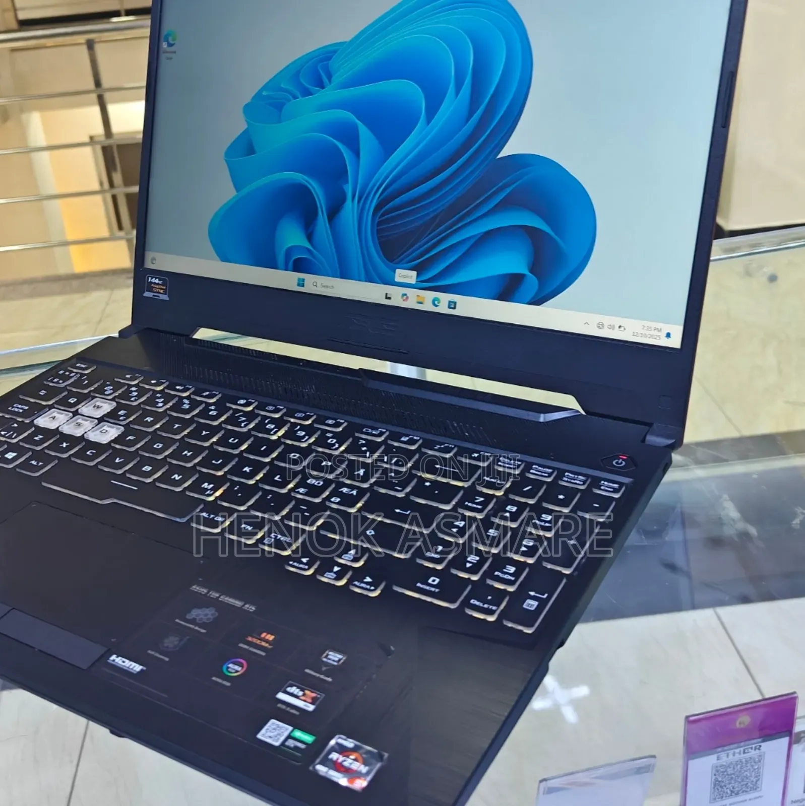 New Laptop Asus TUF Gaming A15 16GB AMD Ryzen 5 SSD 512GB