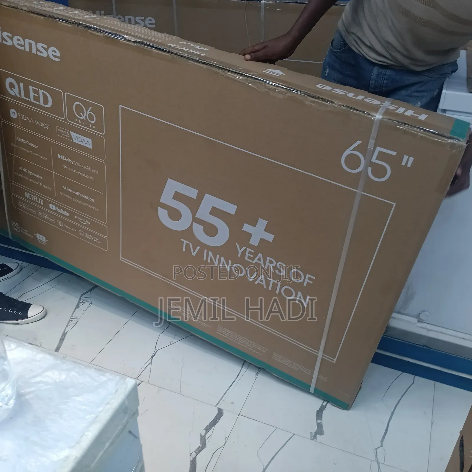 Hisense Smart Qled Tv 65 Inch Q6 Model Andraid Famless Adis 2025