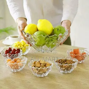 7 Piece Ice Cream And Fruit Glass Cup