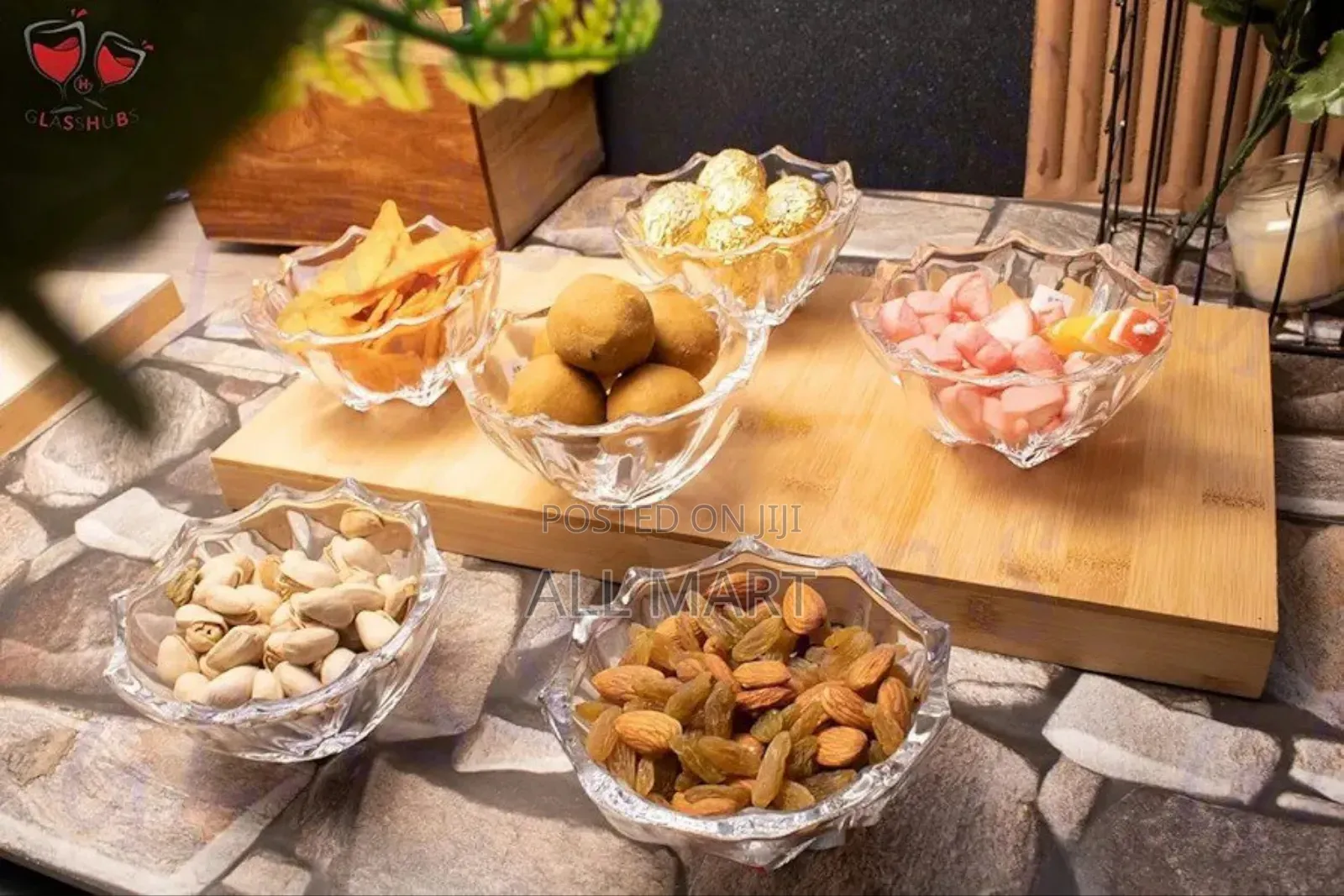 7 Piece Ice Cream And Fruit Glass Cup