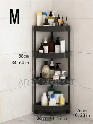 Tier Moveable Corner Storage Rack