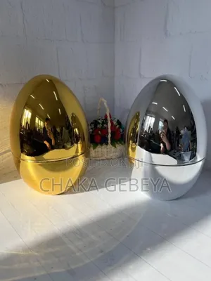 Photo - 24-pcs Premium Cutlery Set - Egg-shaped Holder -golden Silver Colors