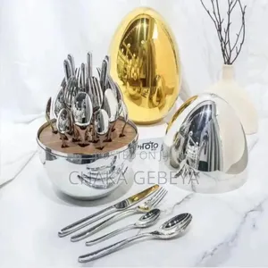 Complete Dining Set - 6 Forks, 6 Spoons, 6 Knives, 6 Teaspoons