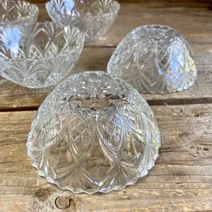 Made In Indonesia Set Of Six Small Crystal Bowls