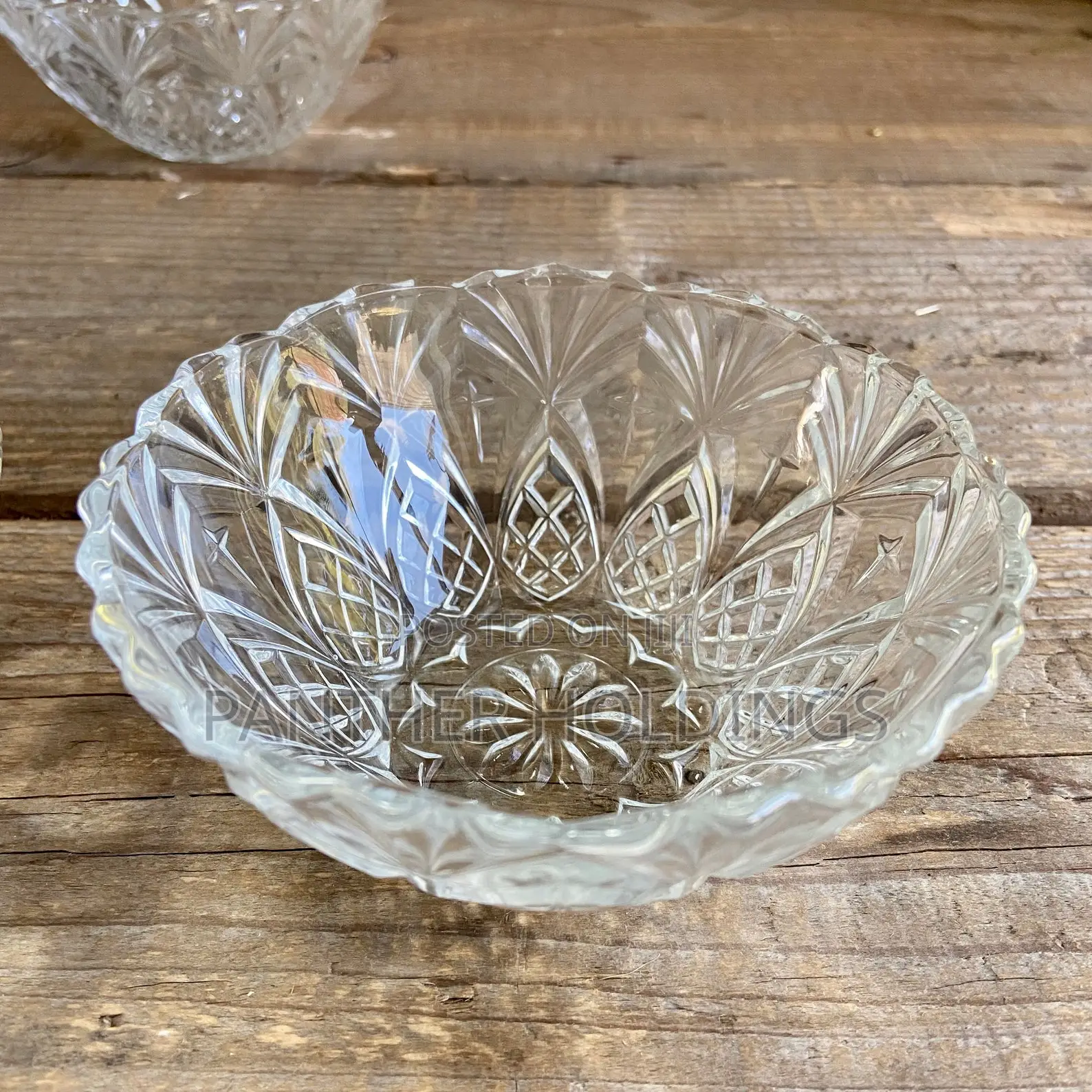 Made In Indonesia Set Of Six Small Crystal Bowls