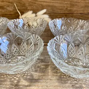 Made In Indonesia Set Of Six Small Crystal Bowls