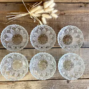 Made In Indonesia Set Of Six Small Crystal Bowls