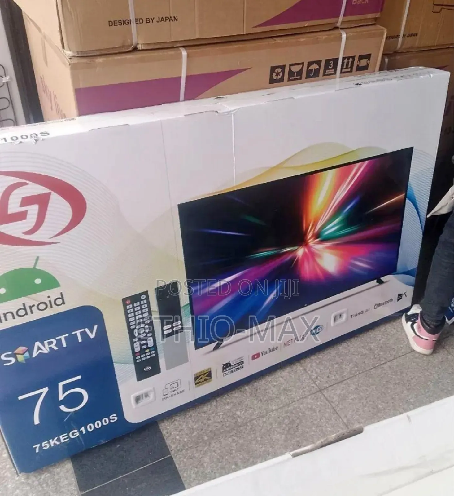 Lj Tv 75" Smart Android Tv Original Product 3 Year Warranty