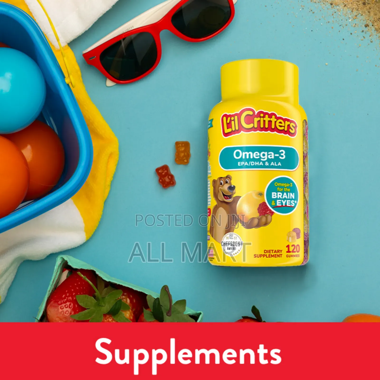 Lil Critters Omega-3 Dha, Lemonade,Chewable, የልጆች የዓሳ ዘይት