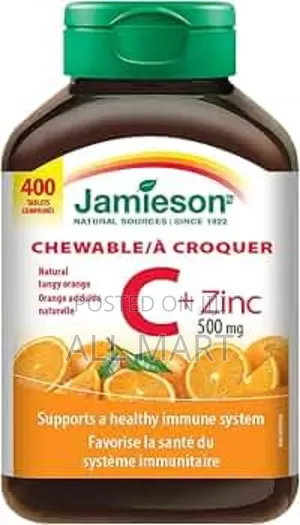 Jamieson Chewable Vitamin C + Zinc 500mg