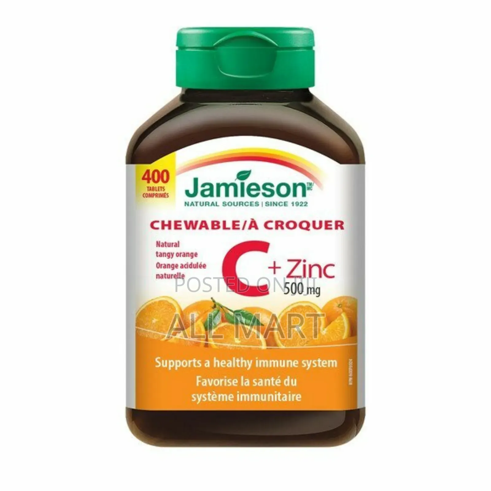 Jamieson Chewable Vitamin C + Zinc 500mg