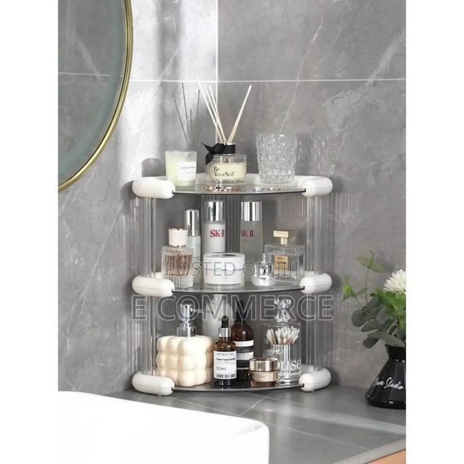 3 Tiers Corner Cosmetics Storage Shelf
