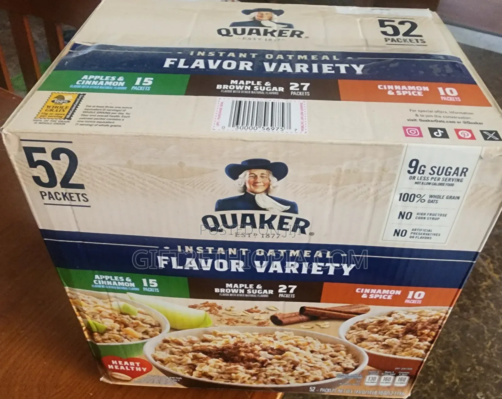 Quaker Instant Oatmeal 52 Flavor Variety Cereal