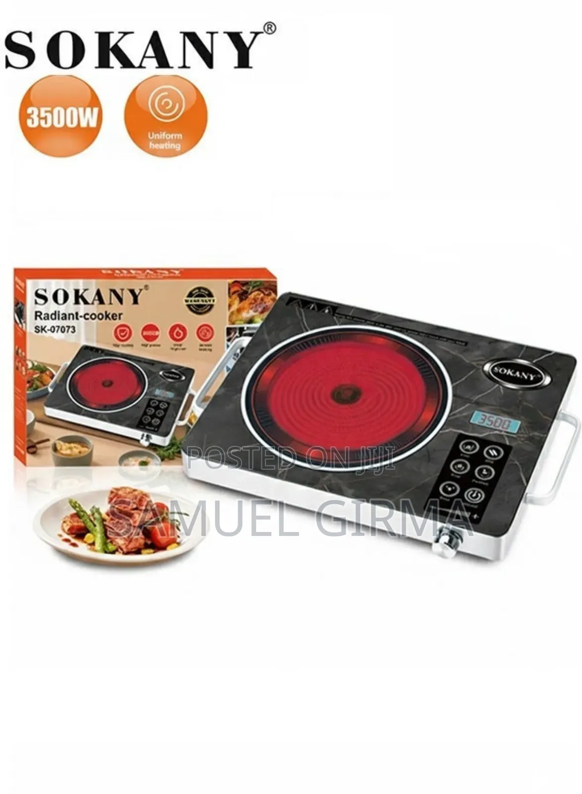 ባለ አንድ ምድጃ ተች ስቶቭ Sokany Touch Technology Electric Stove
