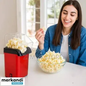 Automatic Mini Electric Popcorn Maker - 1200w Oil-Free
