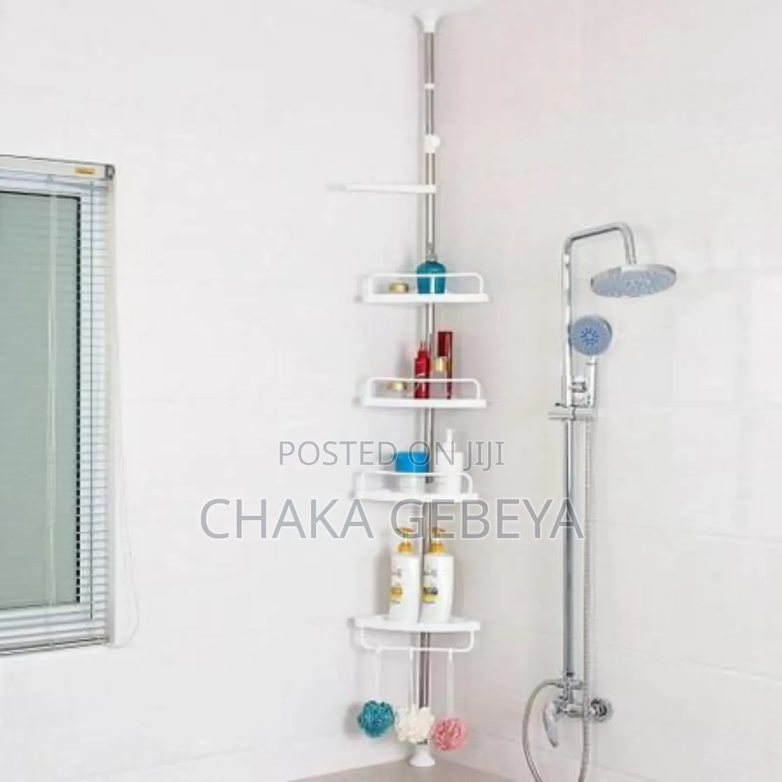 Corner Shelf - Adjustable Height - Bathroom Organizer