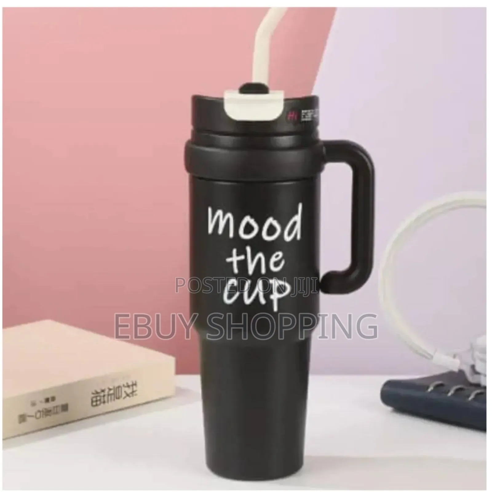 1-liter Insulated Stainless Steel Cup With Convenience Straw