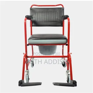 Commode Four Wheels Wheelchair Commode Chair Wheel for Easy Mobility