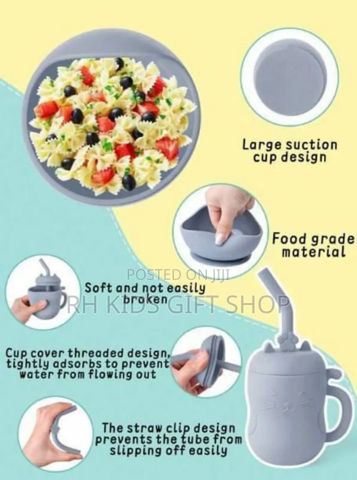 6 Piece Baby Silicone Feeding Set