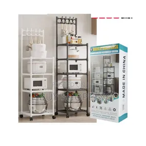 Heavy-duty Tiered Wire Rack On Wheels