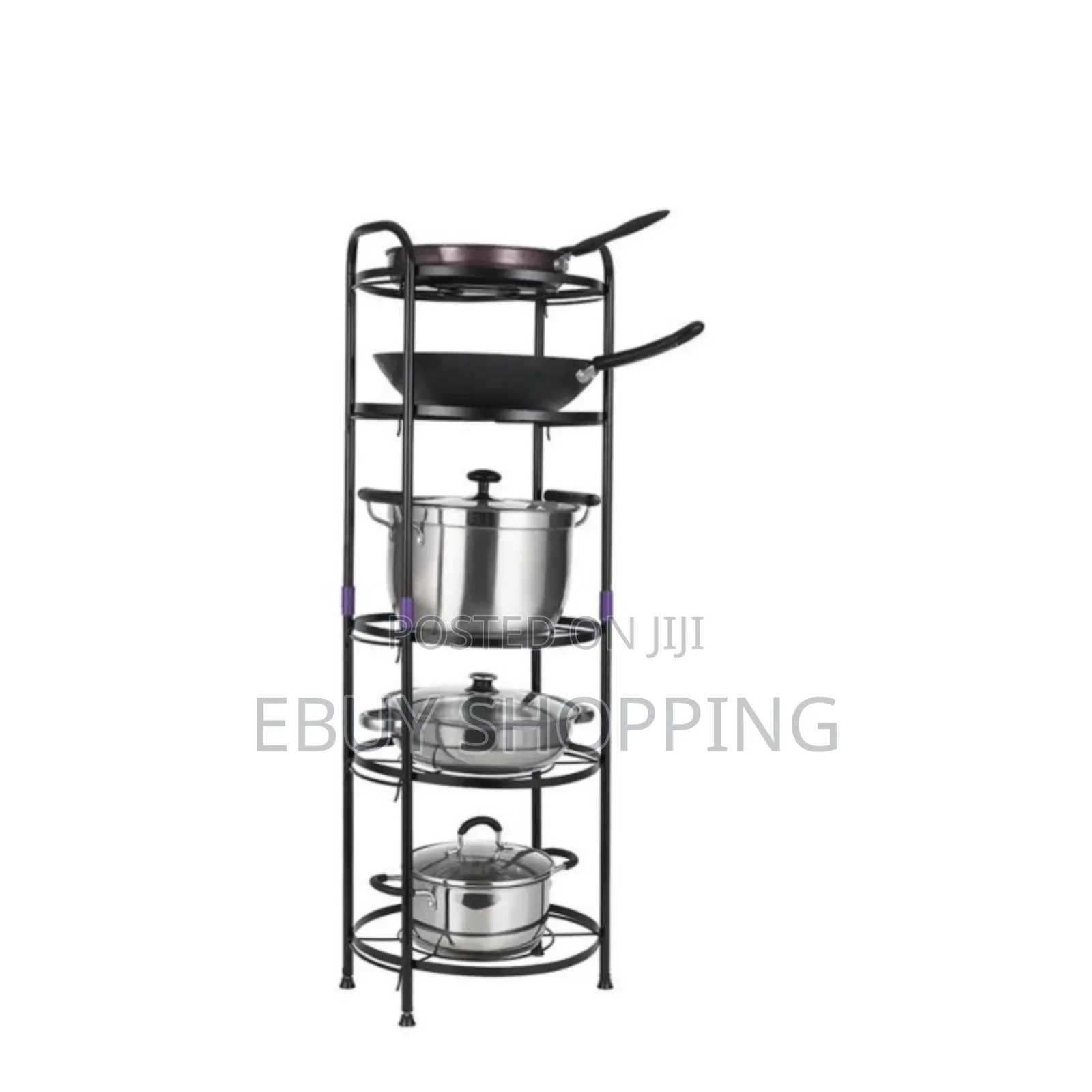 Compact 5-tier Steel Wire Kitchen Utility Cart