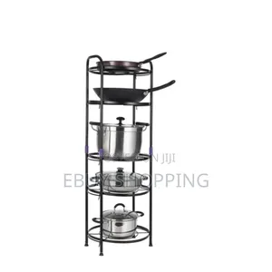 Photo - Compact 5-tier Steel Wire Kitchen Utility Cart