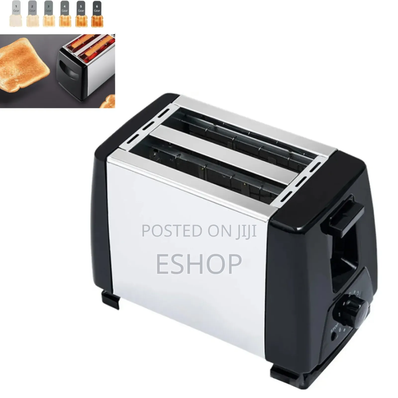 Sleek Secure 2-Slice Toaster