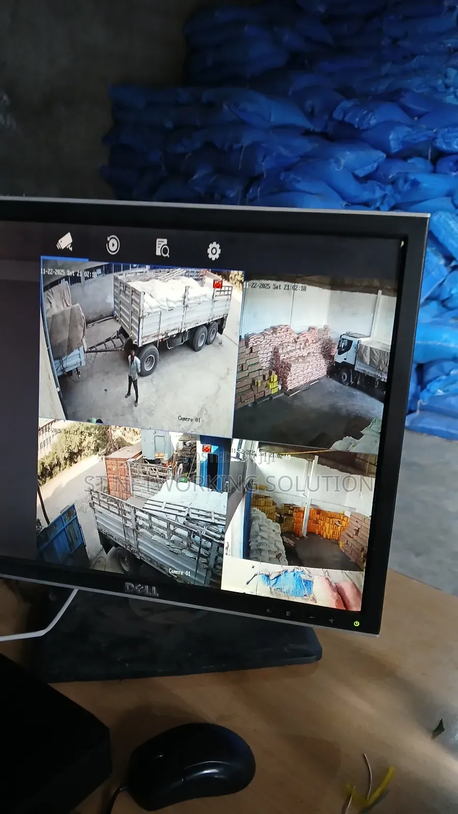 Cctv Security Camera And Danger Fence