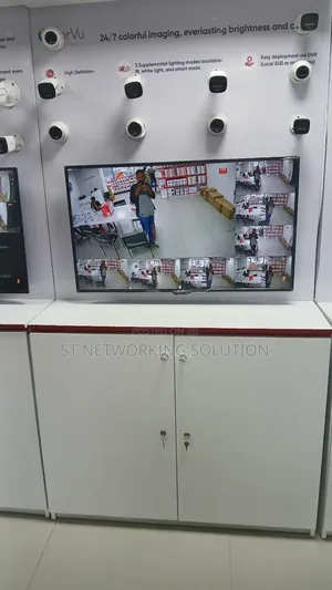 Cctv Security Camera And Danger Fence