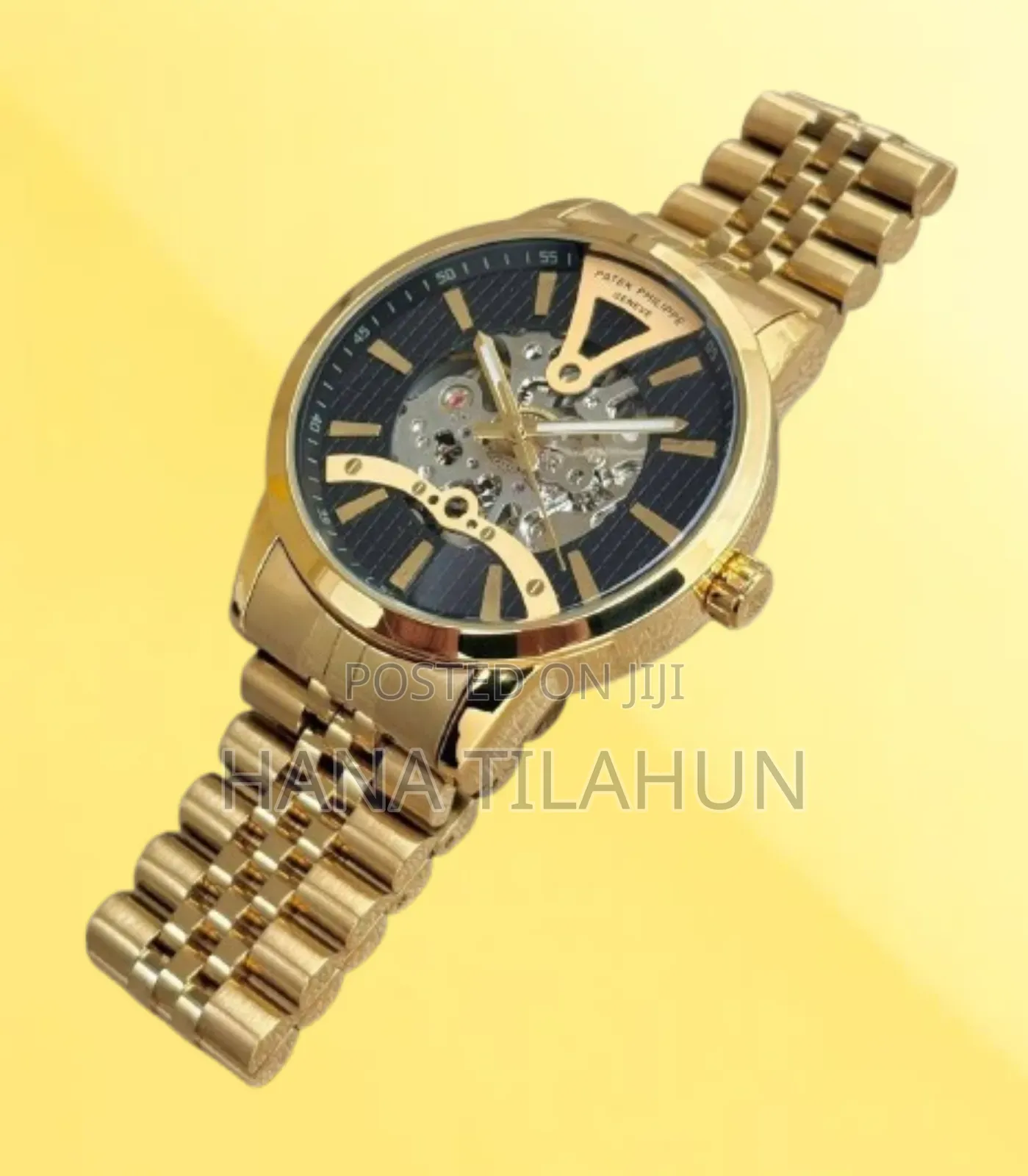 Patek Philippe Mens Luxury Leather Fashionable Watch