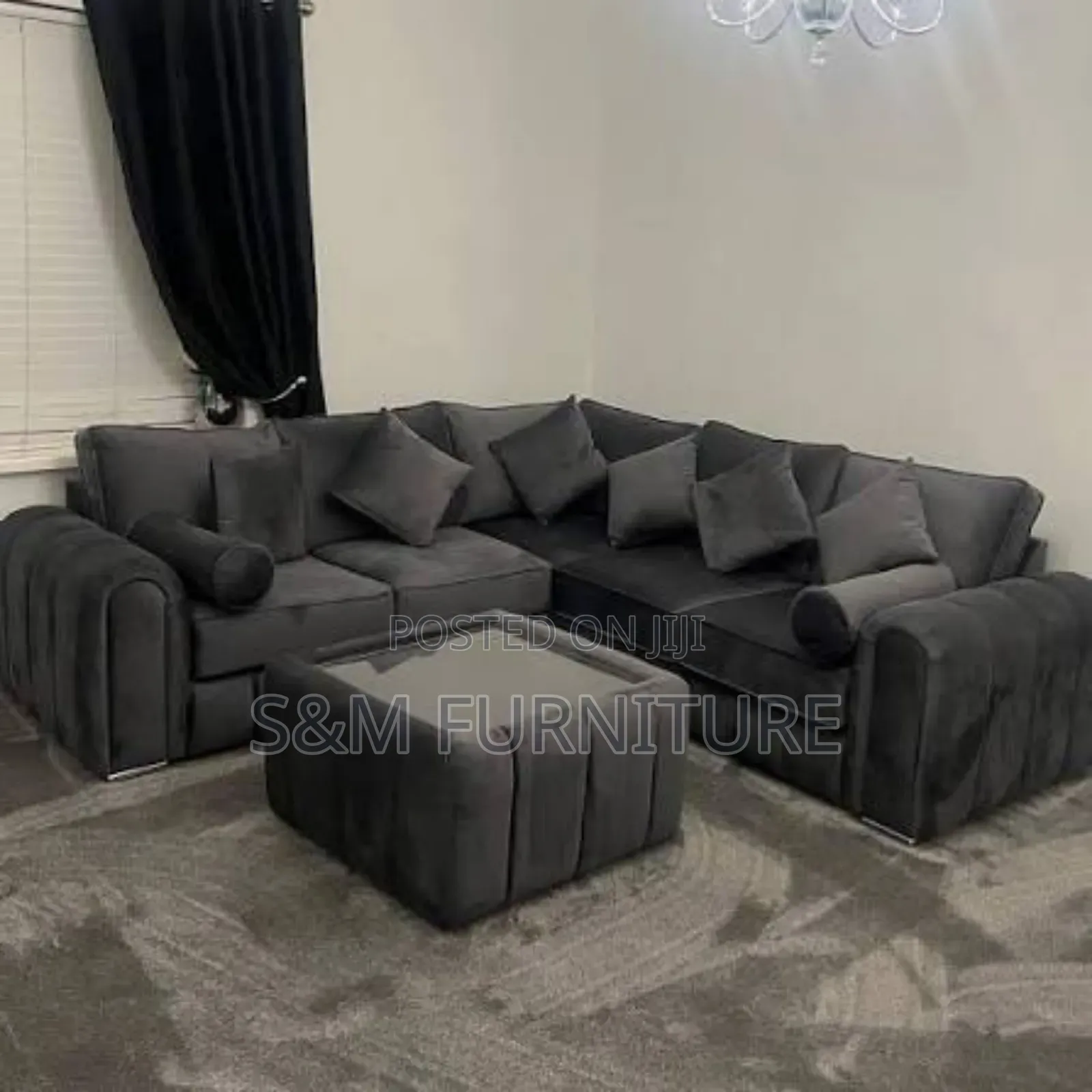 Stark L Shape Sofa With Table. ሶፋ