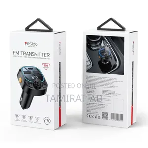 Yesido Y70 Bluetooth Fm Transmitter Car Charger Hands Free Calling
