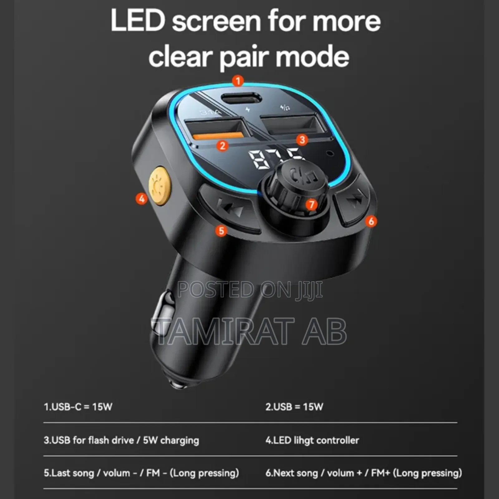 Yesido Y70 Bluetooth Fm Transmitter Car Charger Hands Free Calling