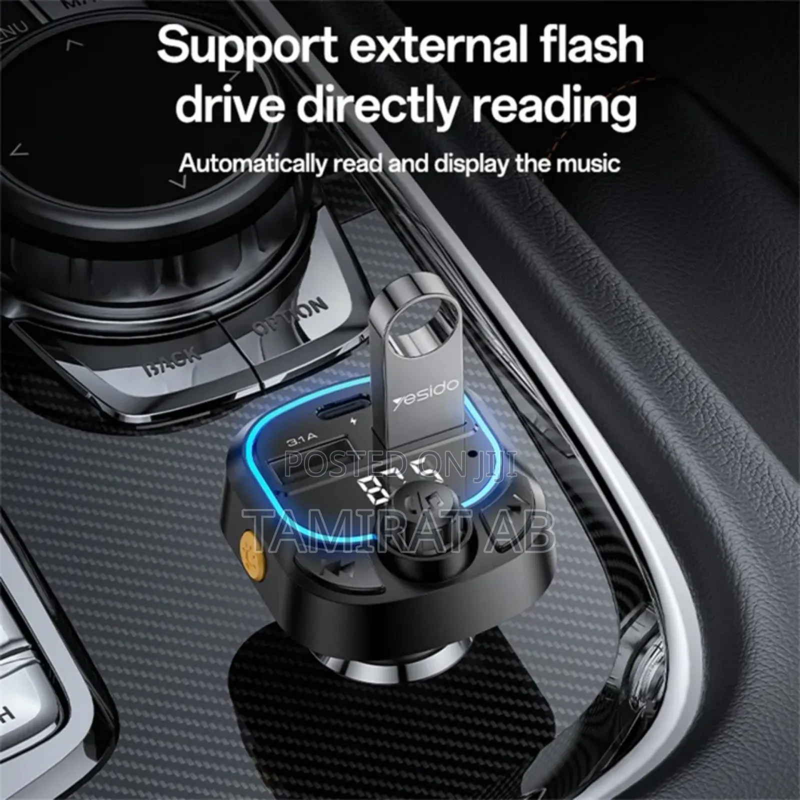 Yesido Y70 Bluetooth Fm Transmitter Car Charger Hands Free Calling