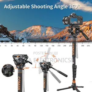 This Is a Coman Professional Video Camera Monopod With Q6 Fluid Head.