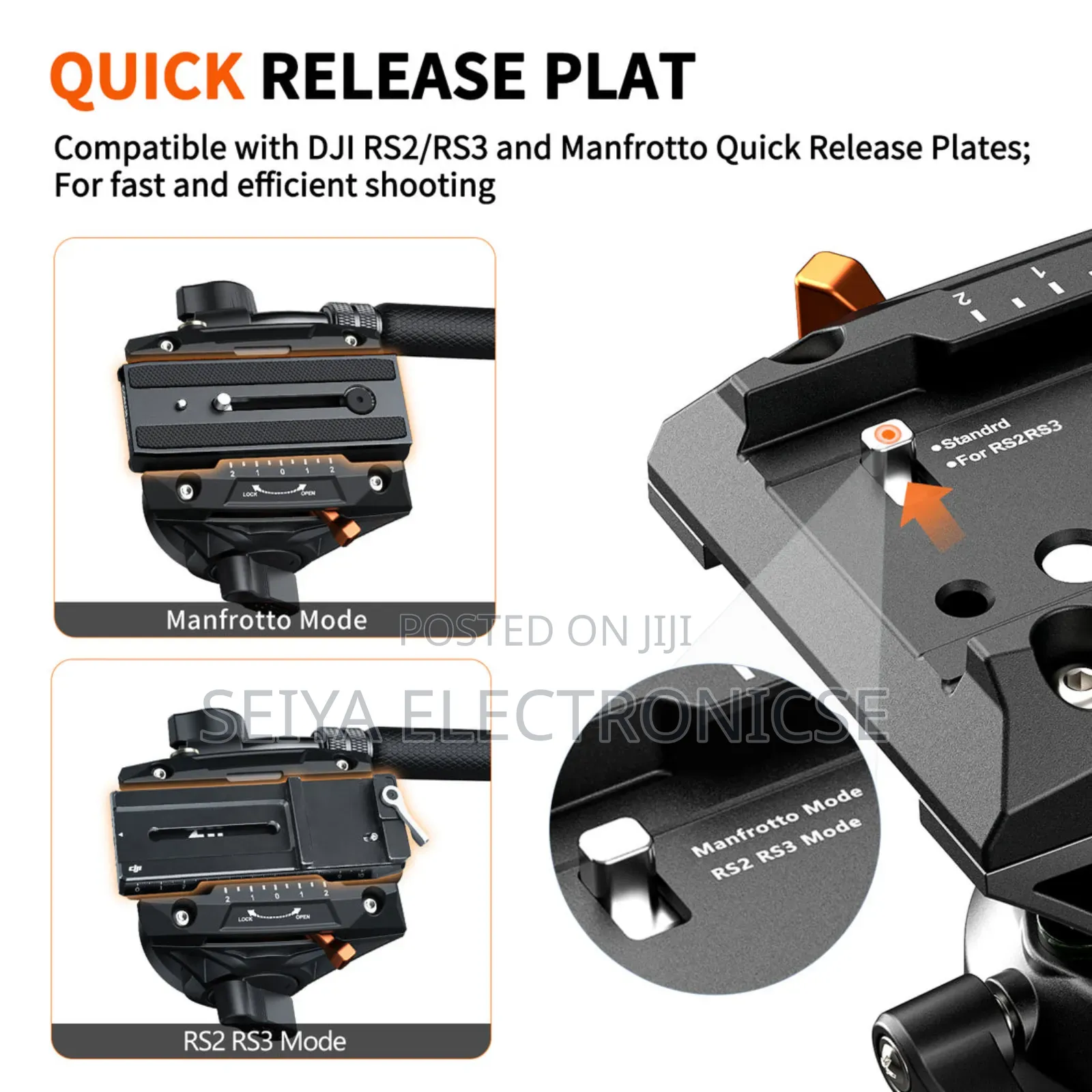 This Is a Coman Professional Video Camera Monopod With Q6 Fluid Head.