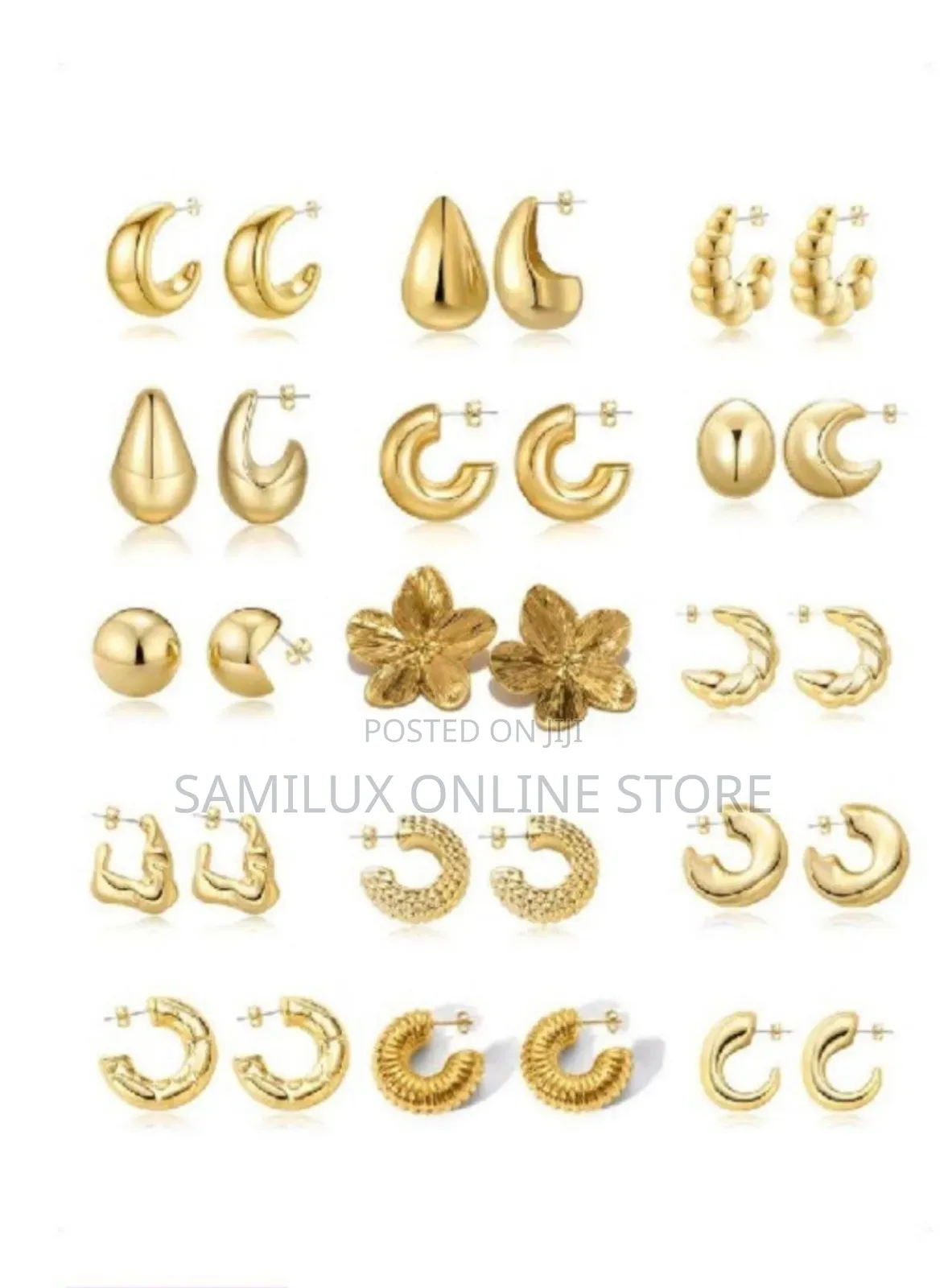 Gold Plated Stainless Steel Earrings