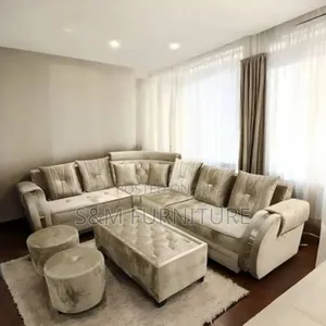 Anomalous L Shape Sofa Crafted With Quality. ሶፋ