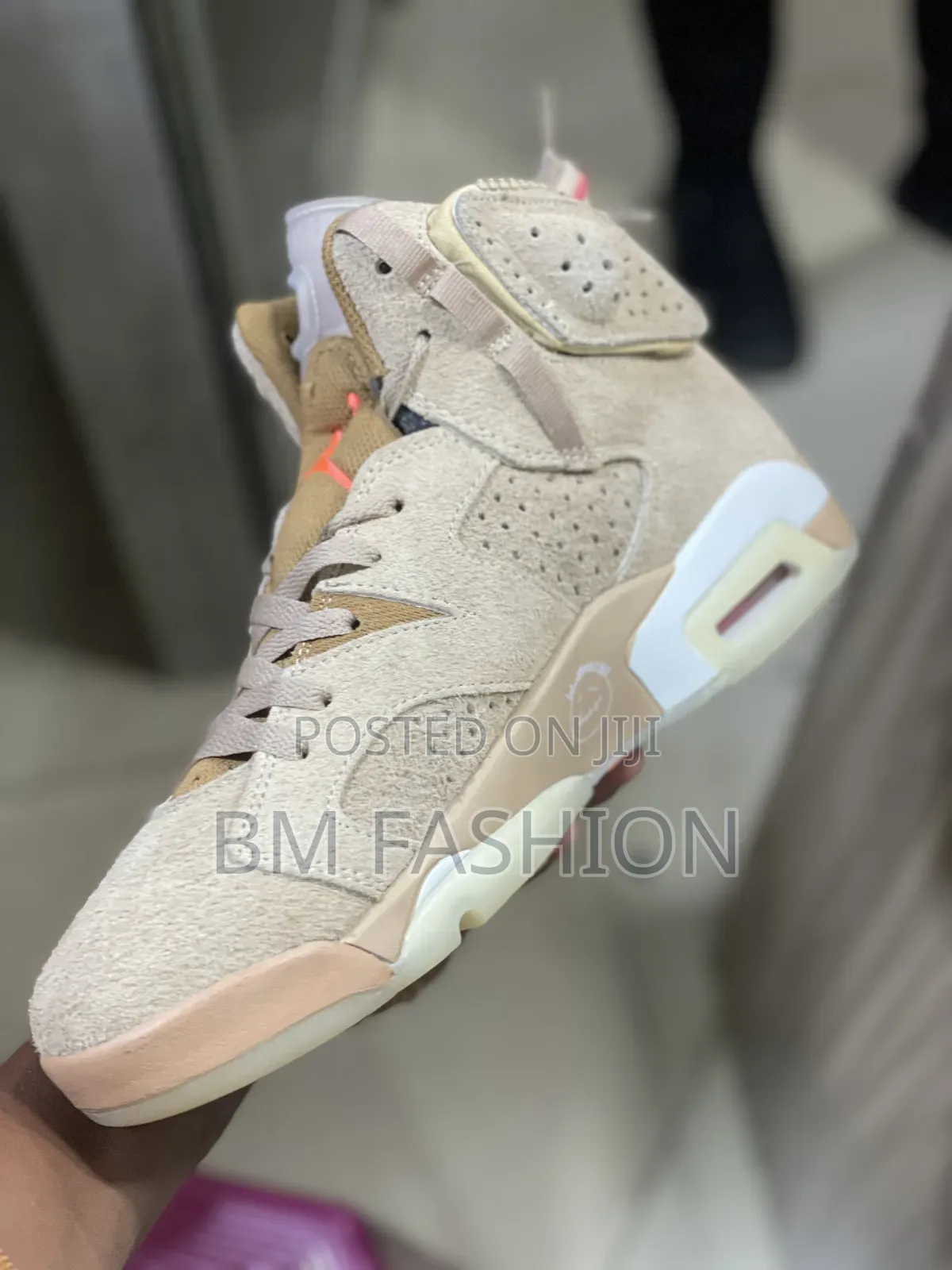 Air Jordan 6 Travis Scott British Khaki Sneakers [With Free ]
