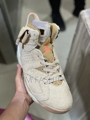 Air Jordan 6 Travis Scott British Khaki Sneakers [With Free ]