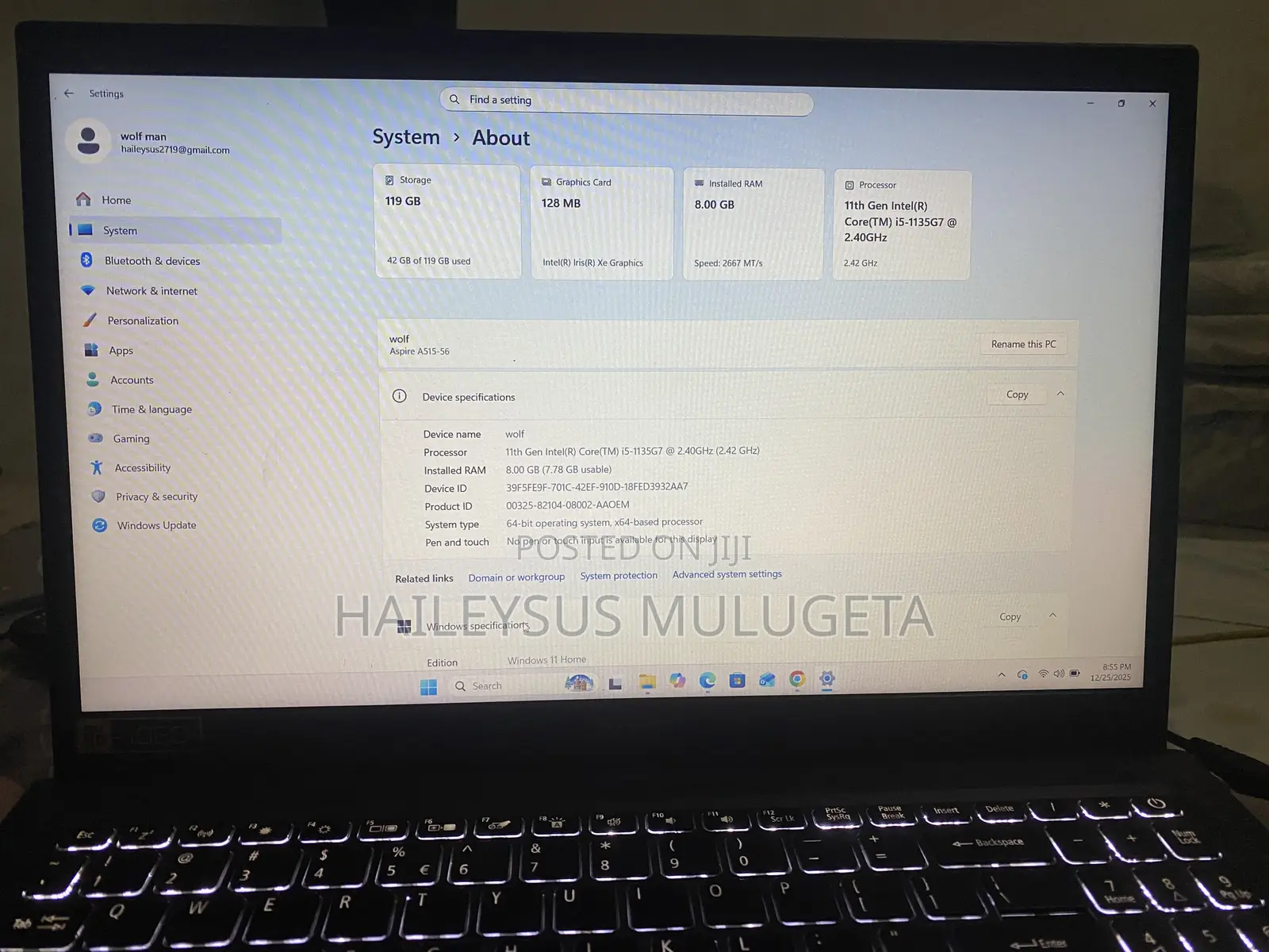 Laptop Acer Aspire 1551 8GB Intel Core i5 HDD+SSD 128GB