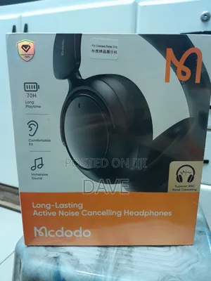 ➢Mcdodo Long-Lasting Active Noise Head Phones ➢Free Delivery 1 Years