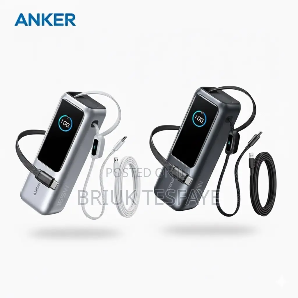 Anker Laptop Power Bank (25k, 165w, Built-in And Retractable Cables