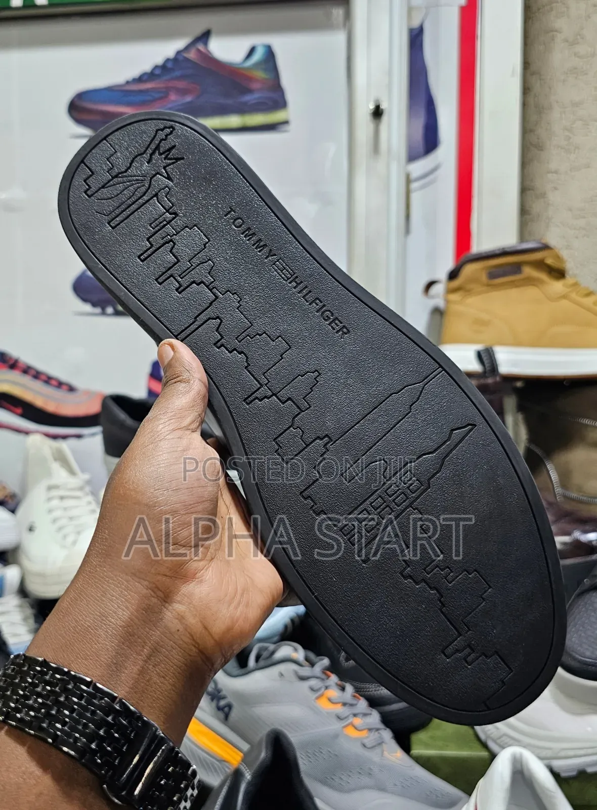 Tommy Hilfiger Black Color Flat High Master Quality Shoes for Man's