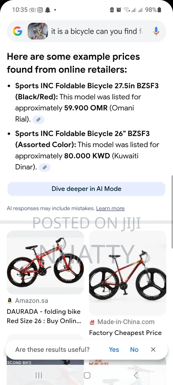 Sport Inc Foldable Bicycle