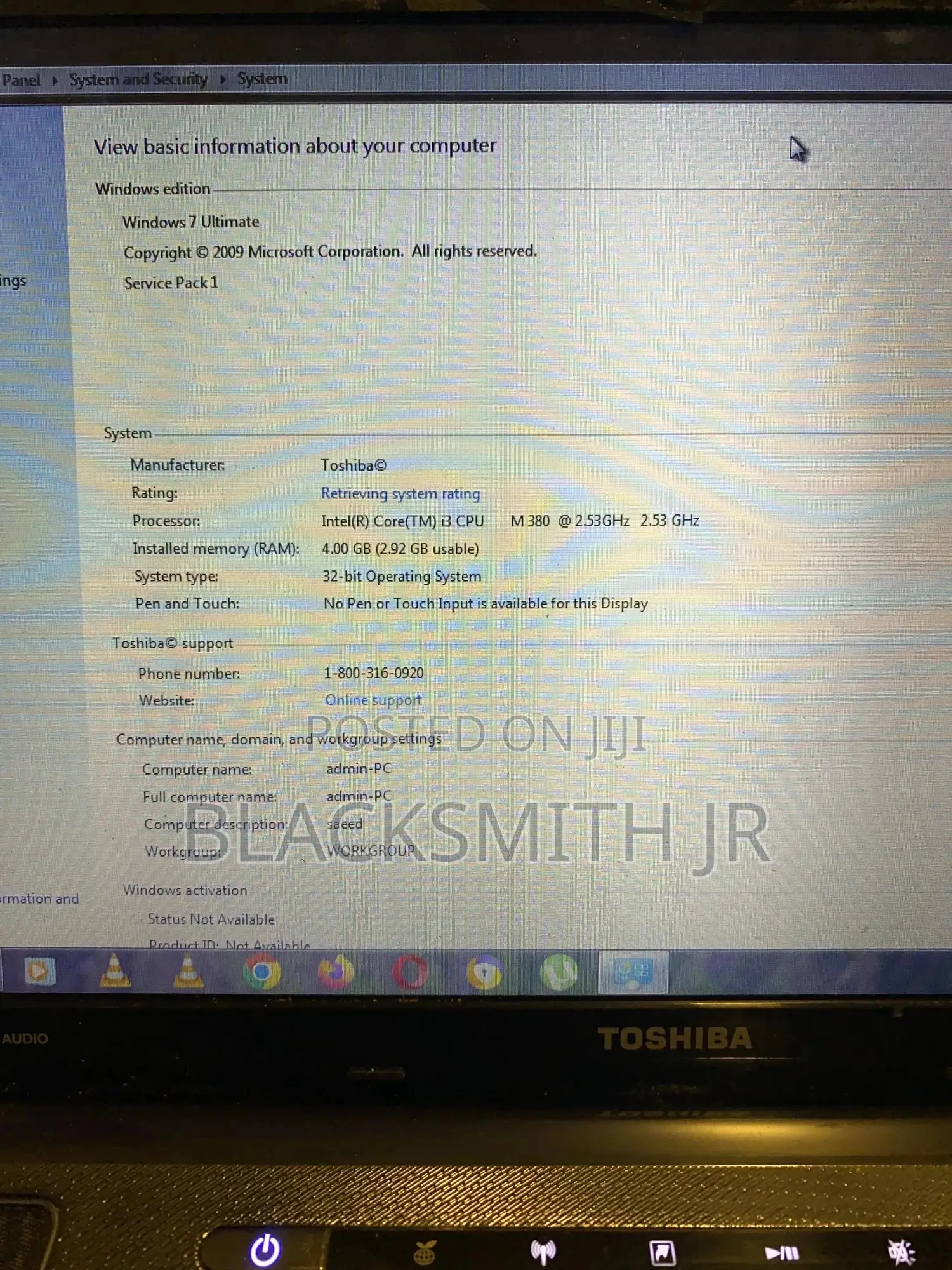 Laptop Toshiba Satellite U945 4GB Intel HDD 500GB